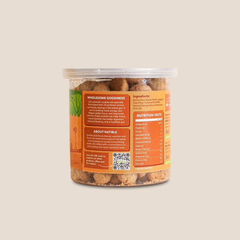Natible Natible Probiotic Orange Mini Cookies Variety Pack – Wholesome Snack Cookies (5.29 oz)
