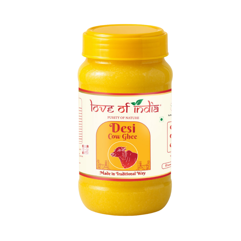 Love of India Desi Cow Ghee (Clarified Butter) made by Traditional Method 33.8 fl oz – Traditional Indian Butter Variant