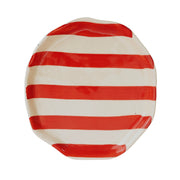 Nurture India Vintage Red Stripe Ceramic Plates 2-Piece Set