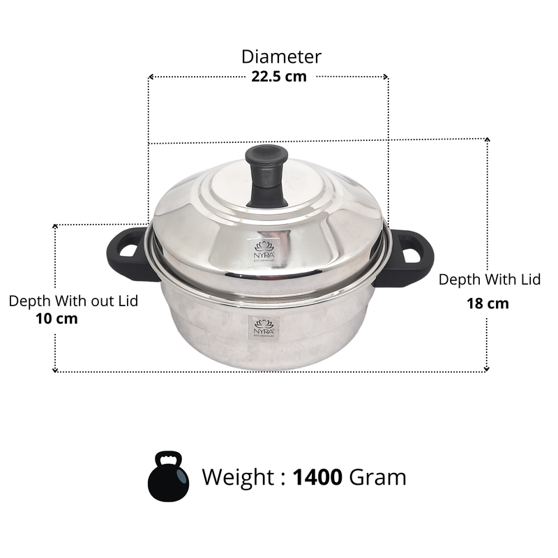 Stainless Steel Idli Cooker - 5 Plates – Idli Steamer