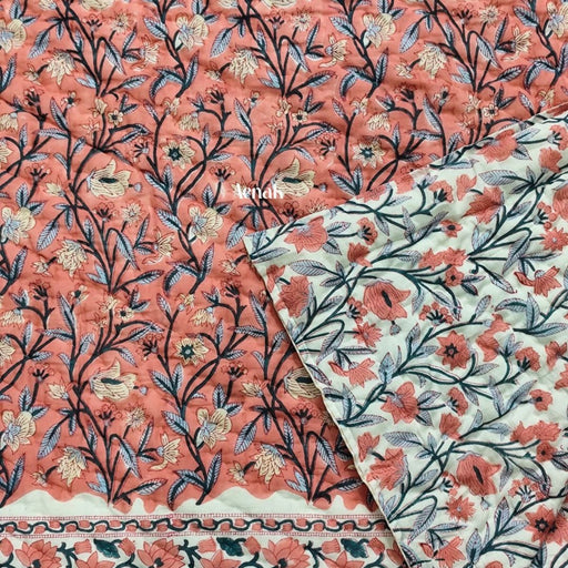 aenak-peach-blue-garden-handblock-printed-reversible-mulmul-cotton-quilt