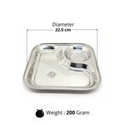 Stainless Steel 2-in-1 Snack Plate – Kitchen Utensil