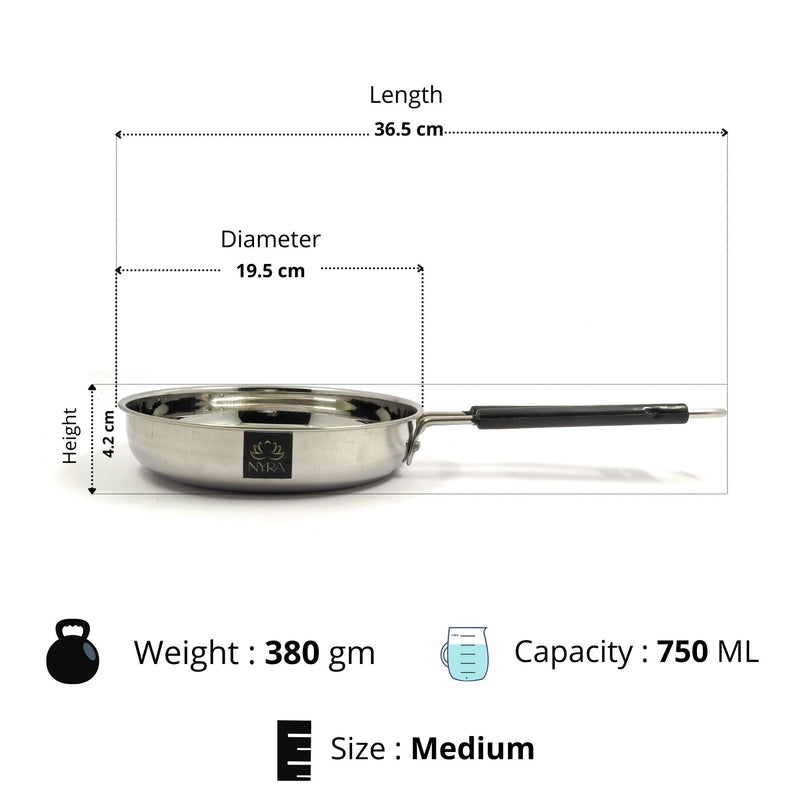 Stainless Steel Fry Pan with Riveted PVC Handle – Frying Pan