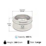 Stainless Steel Belly Box with Transparent Lid – Storage Container