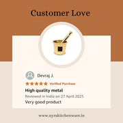 Pure Brass Mortar & Pestle – Kitchen Utensil