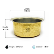 Traditional Brass Bhagona (Kalai Coated) – Kitchen Utensil