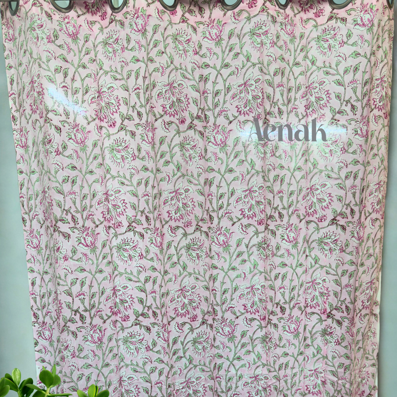 aenak-pink-green-hibiscus-eyelet-handblock-curtains-copy
