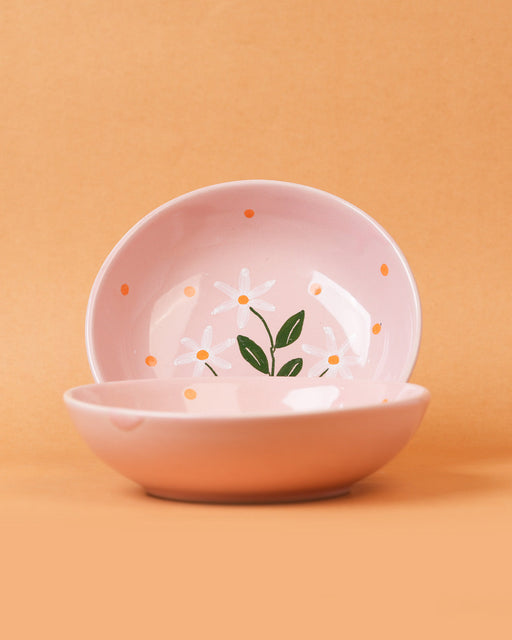 Nurture India Parijat Postcard Ceramic Bowl 2-Piece Set