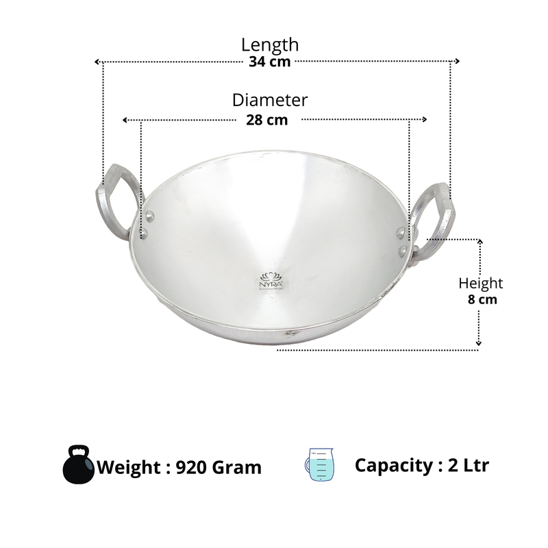 Aluminium Wok/Kadhai with – Cooking Wok