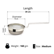 Stainless Steel Deep Fryer Strainer with Fine Mesh & Wire Handle – Kitchen Utensil