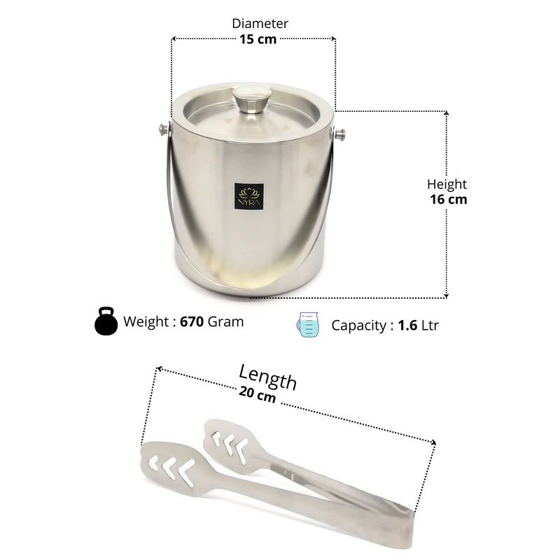 Stainless Steel Ice Bucket – Kitchen Utensil