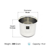 Premium Stainless Steel Hammered Deep Water Gunj - 6 Sizes – Kitchen Utensil