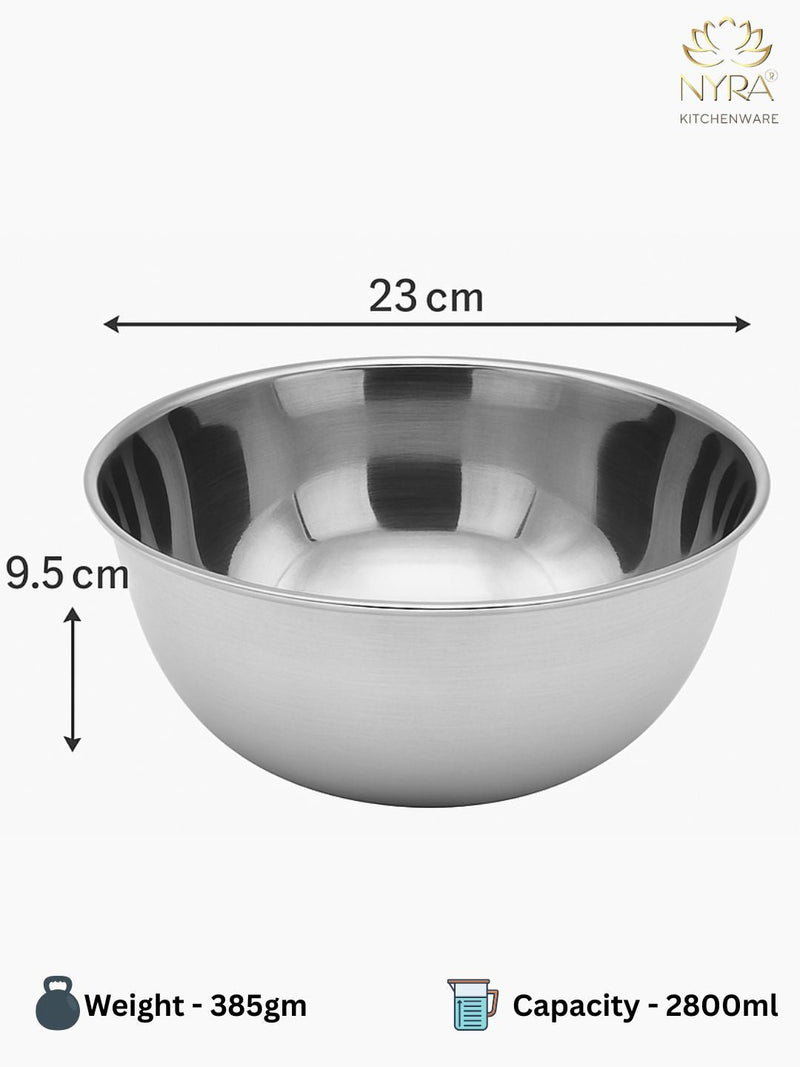 Stainless Steel Round Mixing & Serving Bowl – Serving Bowl