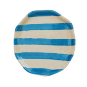 Nurture India Sky Blue Stripe Ceramic Plates 2-Piece Set