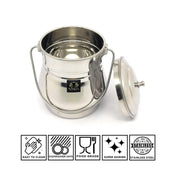 Stainless Steel Milk Pot/Container with lid – Storage Container