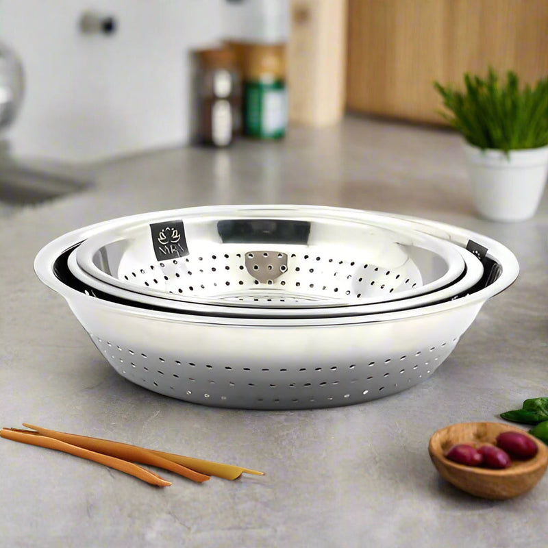 Stainless Steel Strainer/Rice/Chawal Chalni – Kitchen Utensil