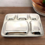 Stainless-Steel Apple shaped 5 in 1 divided compartment Bhojan Thali – Kitchen Utensil