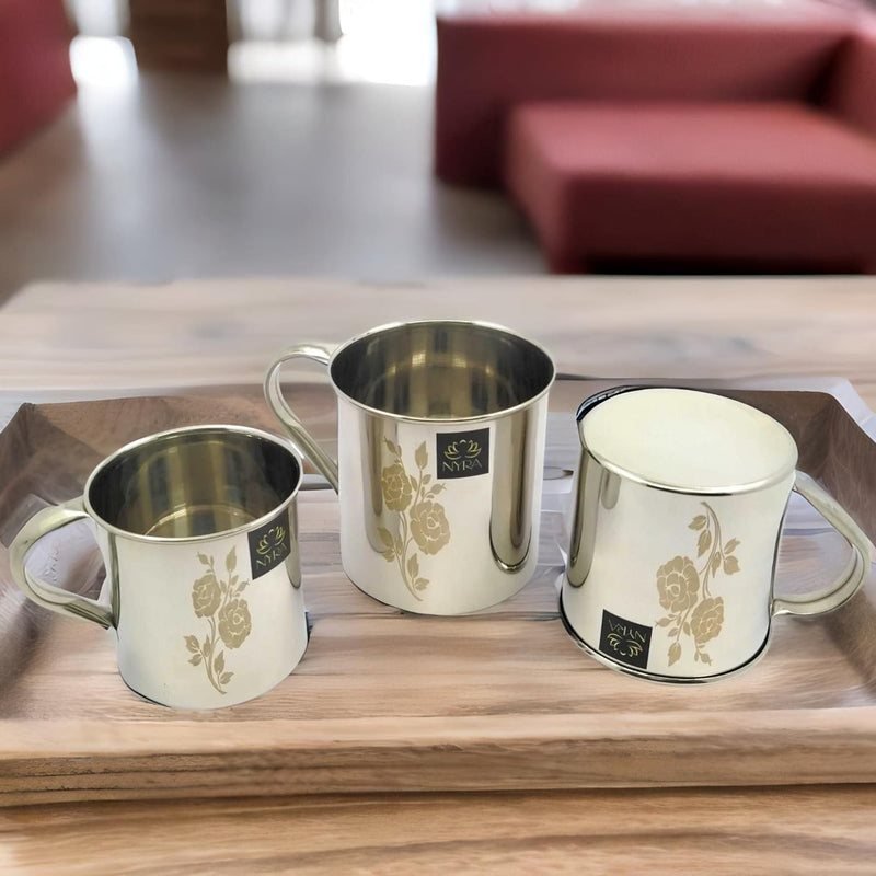 Stainless Steel Laser Printed Mug with Glossy Finish – Kitchen Utensil