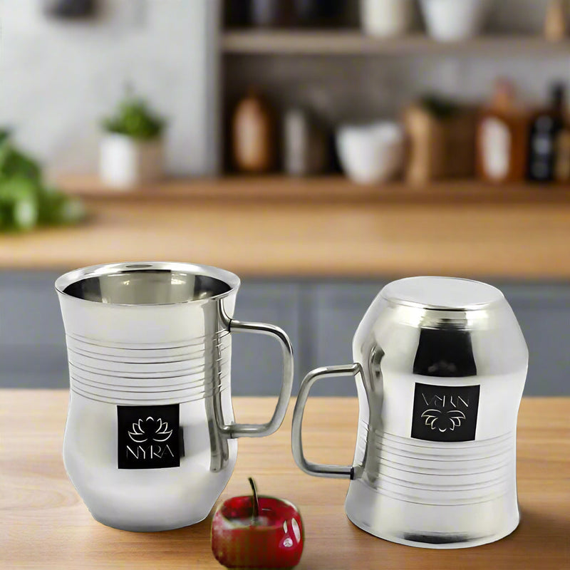 Stainless-Steel Glossy Ringer Finish Riveted Handle Cup – Kitchen Utensil