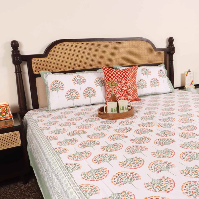 local-kala-peacock-green-cotton-bedsheet-108x108