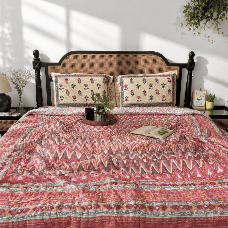 local-kala-niyati-pink-double-bed-razai-comforter