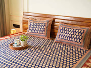 local-kala-kalamkari-blue-leaf-flat-i-fitted-bedsheet-90x108-inches