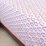 local-kala-pink-penguin-handblock-bedsheet-108x108-inches