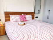 local-kala-pink-bird-handblock-bedsheet-108x108-inches