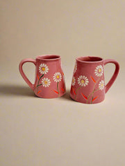 Nurture India Garden Bloom Mug Pink Floral Design 12-oz