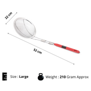 Stainless Steel Deep Fry Strainer with Plastic Handle – Deep Fry Skimmer