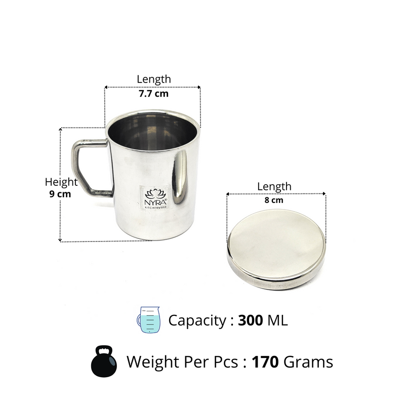 Stainless Steel Insulated Coffee Mug with Lid – Kitchen Utensil
