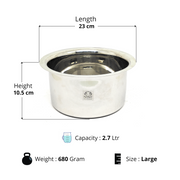 Premium Stainless Steel Tope Set (3-Piece) for All Cooktops – Kitchen Utensil
