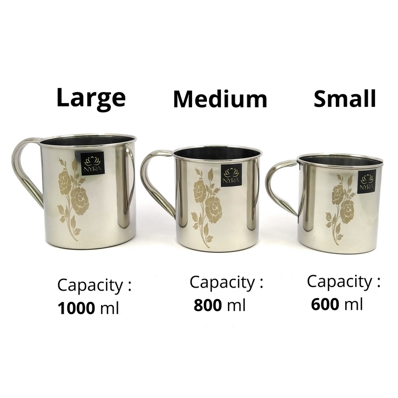 Stainless Steel Laser Printed Mug with Glossy Finish – Kitchen Utensil