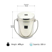 Stainless Steel Milk Pot with Lid (Dolchi/Barni) – Milk Pot