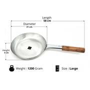 Iron Chinese Fry Pan with Wooden Handle – Frying Pan