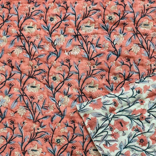 aenak-peach-blue-garden-handblock-printed-reversible-mulmul-cotton-quilt