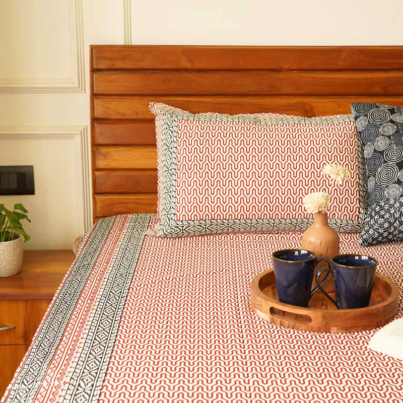 local-kala-royal-red-flat-i-fitted-bedsheet-90x108-inches