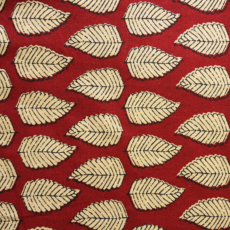 local-kala-kalamkari-red-leaf-flat-i-fitted-bedsheet-90x108-inches