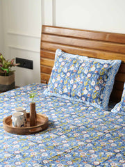 local-kala-starry-night-hand-block-bedsheet-100x108-inches