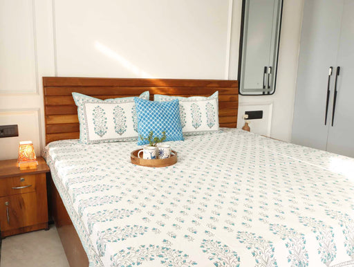 local-kala-sadabahaar-green-flat-i-fitted-bedsheet-108x108-inches