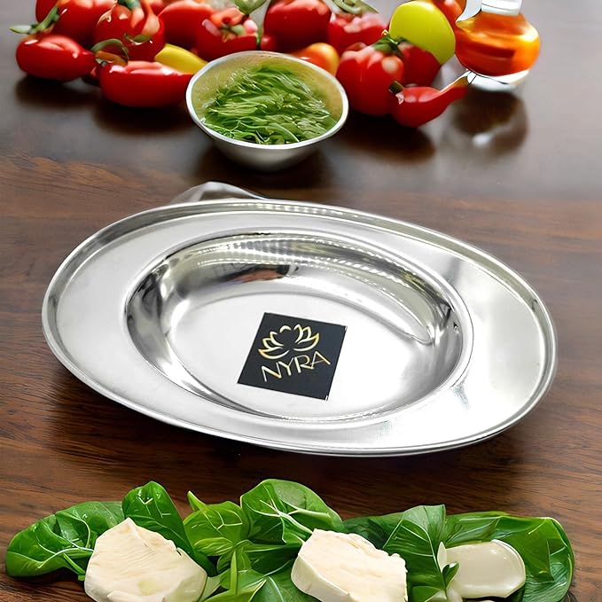 Stainless Steel Serving Plate Set – Kitchen Utensil