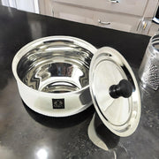 Stainless Steel Pulao Handi with Lid and PVC Knob – Cooking Handi
