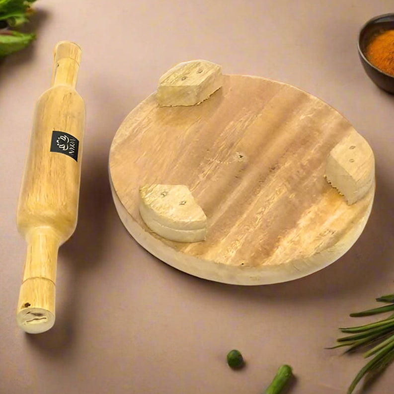Wooden Belan and Chakla Set for Kitchen – Kitchen Utensil