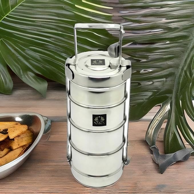Stainless Steel 4-Tier Tiffin Box – Storage Container