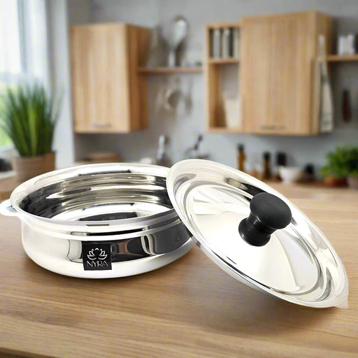 Stainless Steel Biryani Handi with Lid and PVC Knob - Cooking Handi – Cooking Handi
