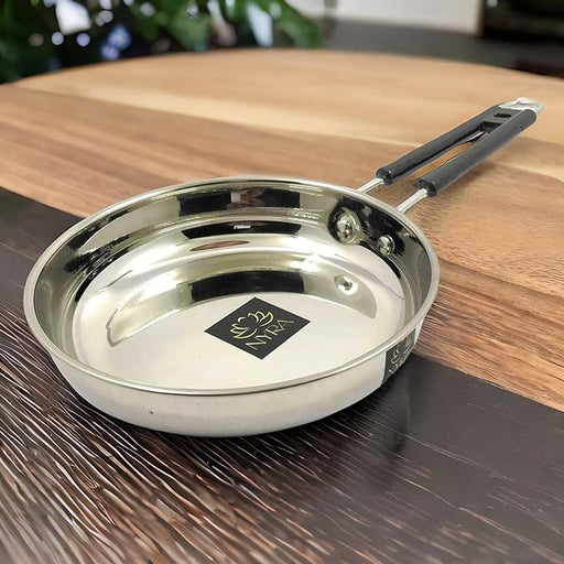 Stainless Steel Fry Pan with Riveted PVC Handle – Frying Pan