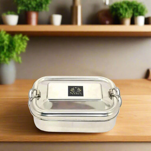 Stainless Steel Lunch Box with Locking Clip – Storage Container