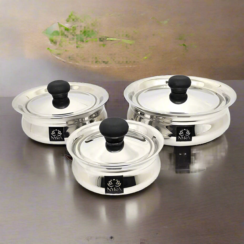 Stainless Steel Biryani Handi with Lid and PVC Knob - Cooking Handi – Cooking Handi