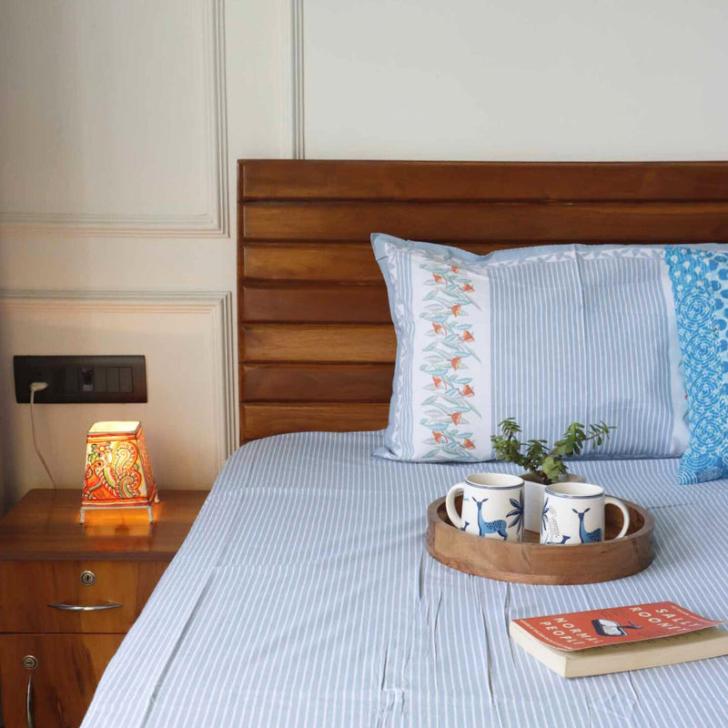 local-kala-sadagi-blue-flat-i-fitted-bedsheet-108x108-inches