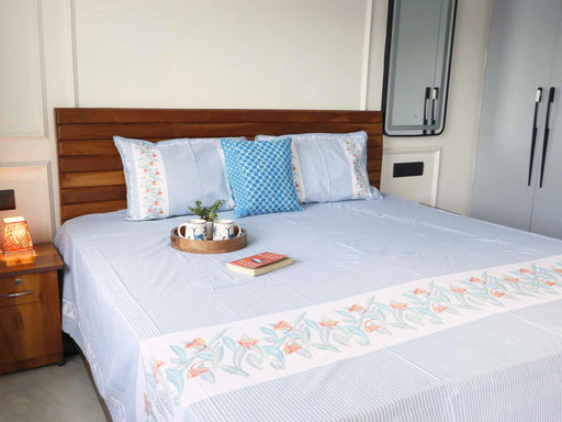 local-kala-sadagi-blue-flat-i-fitted-bedsheet-108x108-inches